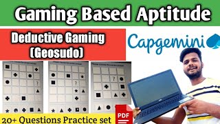 Capgemini Gaming Based Aptitude test  Capgemini Deductive Gaming based aptitude questions practice [upl. by Gyatt]