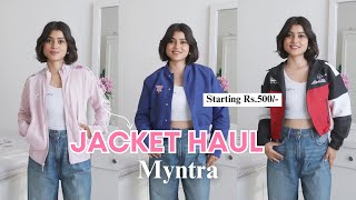 I ordered Winter Jackets from Myntra  Bomber Jacket  Myntra Haul [upl. by Llebanna]