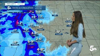 Widespread snow is expected across Southern Colorado going into the work week [upl. by Harl]