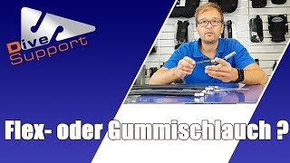 Flex oder Gummischlauch Welcher Atemregler bzw Hochdruckschlauch ist besser  DiveSupport [upl. by Sokram]