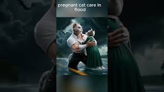 Pregnant Cat Owners Beware of Flood Dangers gingercat cutecat cat mygingercat cuteanimal [upl. by Odlareg]