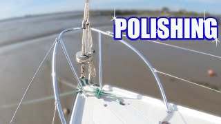 Pushpit Polishing amp Some Skiff SAILING Kingfisher 30 Refit EP06 [upl. by Anelah]