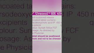 Ursocol SR 450 Tablet uses in Hindi shots [upl. by Neiluj850]