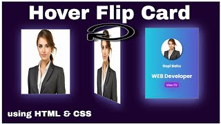 Hover Flip Card Using HTML amp CSS 🔥  VIRTUAL CODE [upl. by Otero]