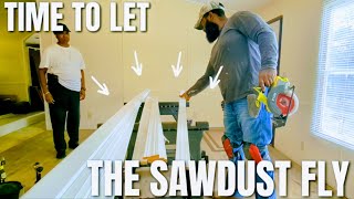 Part 1Installing Baseboards In My Moms Debt Free Mobile Home  TURNING RAW LAND INTO A HOMESTEAD [upl. by Mountfort551]