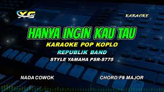 HANYA INGIN KAU TAHU  REPVBLIK KARAOKE KOPLO NADA COWOK  Ku Telah Miliki Rasa Indahnya Perihku [upl. by Noevad]