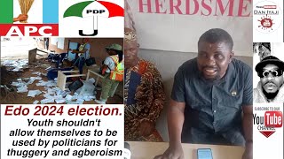 Edo 2024 election Youth shouldnt allow themselves to be used by politicians [upl. by Ecnahoy]