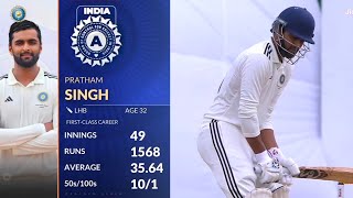 Pratham Singh Batting  Ball By Ball  Duleep Trophy 2024 [upl. by Eilitan]