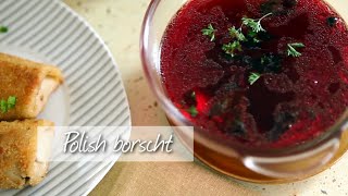 Polish borscht  Vegetarian borscht recipe video [upl. by Queenie397]