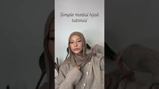 Simple Modal Hijab Tutorial hijabtutorial [upl. by Anipsed587]