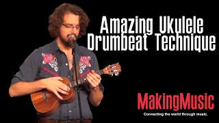 Amazing Ukulele Drumbeat Technique [upl. by Krucik478]