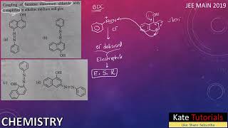 diazonium salt and its coupling reaction with 1napthol  jee 2019 [upl. by Batty]