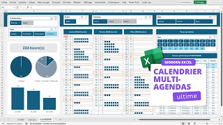 Créer un CALENDRIER annuel déquipe qui gère plusieurs agendas simultanément  Tuto de A à Z [upl. by Nyrahtak786]