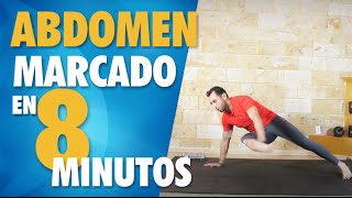 Abdominales en 8 Minutos  RUTINA EN CASA [upl. by Nanaj994]