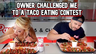 RESTAURANT OWNER CHALLENGED ME TO A TACO EATING CONTEST  Papis Churros and Tacos RainaisCrazy [upl. by Kingsley]