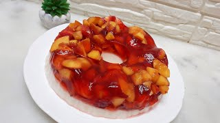 Jelly Fruit Cake Recipe 🍑 [upl. by Sherwynd]