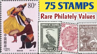 Rare Stamps Worth Money  United Kingdom To China  75 Philatelic Items For Collectors [upl. by Gomez364]