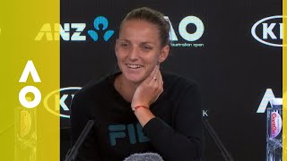 Karolina Pliskova press conference QF  Australian Open 2018 [upl. by Refotsirhc]