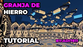 😱 😱LA MEJOR GRANJA DE HIERRO 😱 😱Minecraft bedrock [upl. by Wyck90]