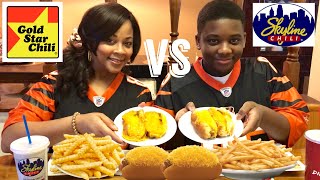 Skyline Chili VS Goldstar Chili Mukbang Which Is Our Cincinnati Favorite [upl. by Sension]