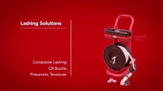 How to apply a Cordstrap Composite Lashing solution using a Pneumatic Tensioner [upl. by Fawne32]