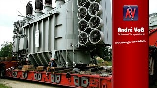 Time Lapse loading of 80 ton Trafo Heavy Transport [upl. by Jo-Anne]