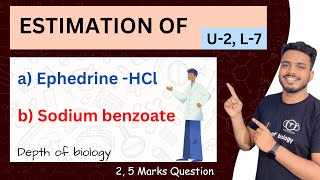 estimation of sodium benzoate and ephedrine hcl  estimation of sodium benzoate pharmacy sgsir [upl. by Alyam]