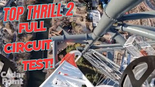 Top Thrill 2 Testing Update  Full Circuit Run [upl. by Ellekcir]