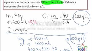 Aula cálculo de concentração em gL [upl. by Llezniuq]