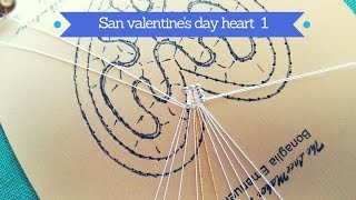 Bobbin Lace Tutorial  San Valentines Day Heart part 1 [upl. by Boyt]