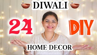 24 DIY for Diwali 🪔  Affordable Diwali Home Decor  Diwali gift ideas [upl. by Nelehyram507]