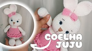 Como fazer uma Coelha em crochê amigurumi  Coelha Juju [upl. by Haidej]