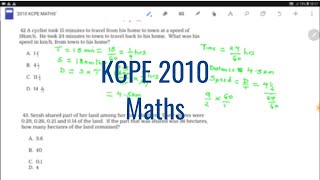 KCPE 2010 Maths Question 41 to 42 [upl. by Llerrehs805]