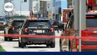 Officers fatally shoot a man near RNC venue in Milwaukee [upl. by Ettenor300]