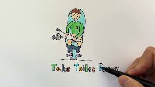 Potty Training Visual Guide Take Toilet Paper Drawing  Flypeacock [upl. by Seely241]