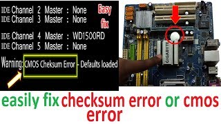 How to Fix CMOS Checksum Error  CMOS Checksum error in pc  Solving the CMOS checksum error  2018 [upl. by Kire]