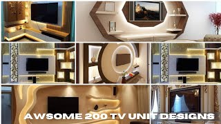 200 Beautiful Modern TV Units Designing Ideas TV Rack Cabinet Units interiordesign tvunits home [upl. by Adnalue17]