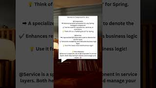 Service vs Component Learn how Service is best java servicelayer annotationdifference tech [upl. by Krystalle]