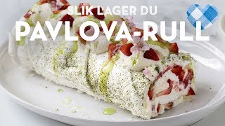 Plot twist Rullepavlova🍰 Fylt med bær limesirup og matcha  TINE Kjøkken [upl. by Ecnarwal]