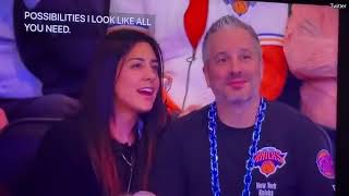 Moment Knicks fan pulls outrageous move during Kiss Cam moment [upl. by Odrude566]