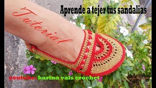 COMO TEJER SANDALIAS A CROCHET PARA DAMA PASO A PASO👡ESTILO ALPARGATA [upl. by Airahs]