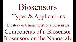 Biosensors  Examples  Types And Applications  Biotechnology [upl. by Witcher]