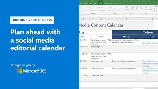 How to create a social media calendar with Microsoft Excel [upl. by Eednil]