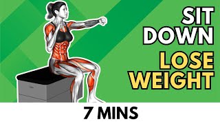 7 Day Chair Workout To Lose Belly Fat NO STANDING [upl. by Ernald]