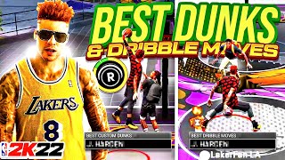 THE BEST DUNK CREATOR AND DRIBBLE MOVES FOR ALL SLASHERS IN NBA 2K22 NEXT GEN [upl. by Ayel]