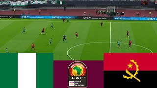 Nigeria 1 vs 0 Angola 2024 CAF match Video Game Simulation PES 2021 [upl. by Noonan]