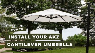 AKZ Cantilever Outdoor Umbrella Design Tips and Guide to Installation [upl. by Monteria]