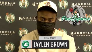 Jaylen Brown Postgame Interview  Celtics vs Hawks [upl. by Fessuoy]