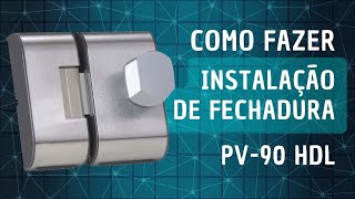 Como fazer instalação elétrica da Fechadura Porta de Vidro PV90 HDL  Ligando com um TRA400 botão [upl. by Nwahsaj]