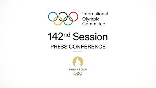 142nd IOC Session  Press Conference in French  23072024 [upl. by Joby]